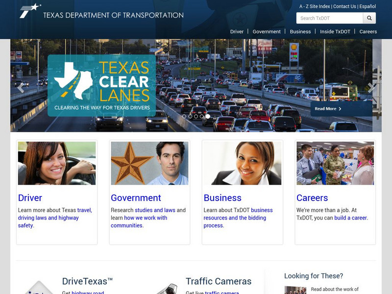 Texas Department of Transportation Website Texas Department of Transportation Website