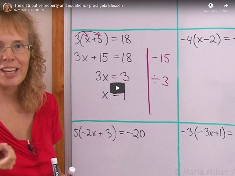 Math Mammoth: Distributive Property and Equations Pre Algebra Lesson Instructional Video Math Mammoth: Distributive Property and Equations Pre Algebra Lesson Instructional Video