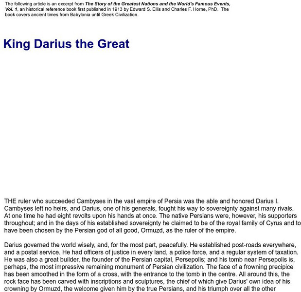 Love to Know Corp: King Darius the Great Handout