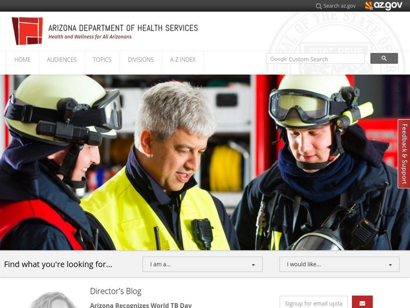 Arizona Department of Health Services Website Arizona Department of Health Services Website
