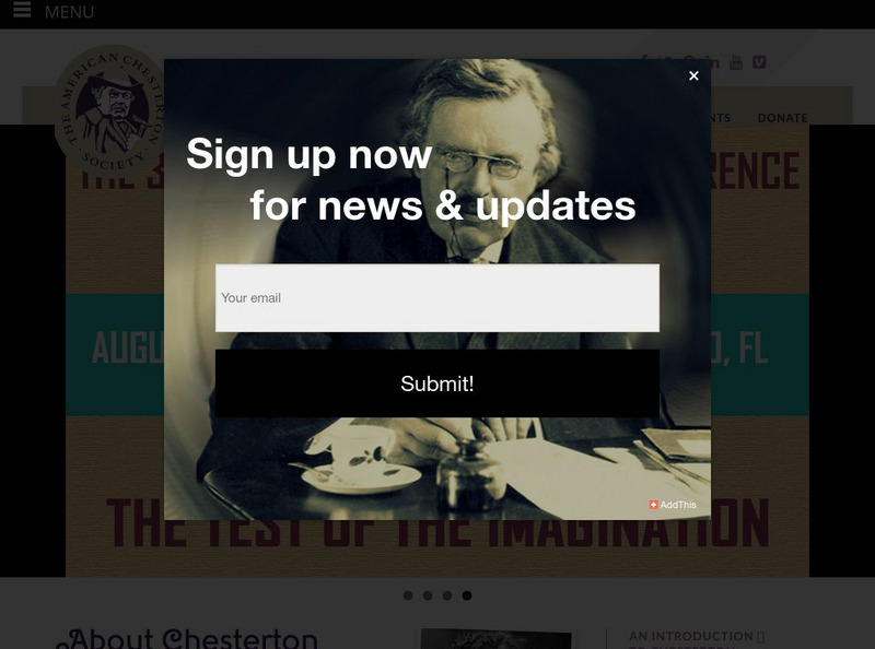 The American Chesterton Society Website