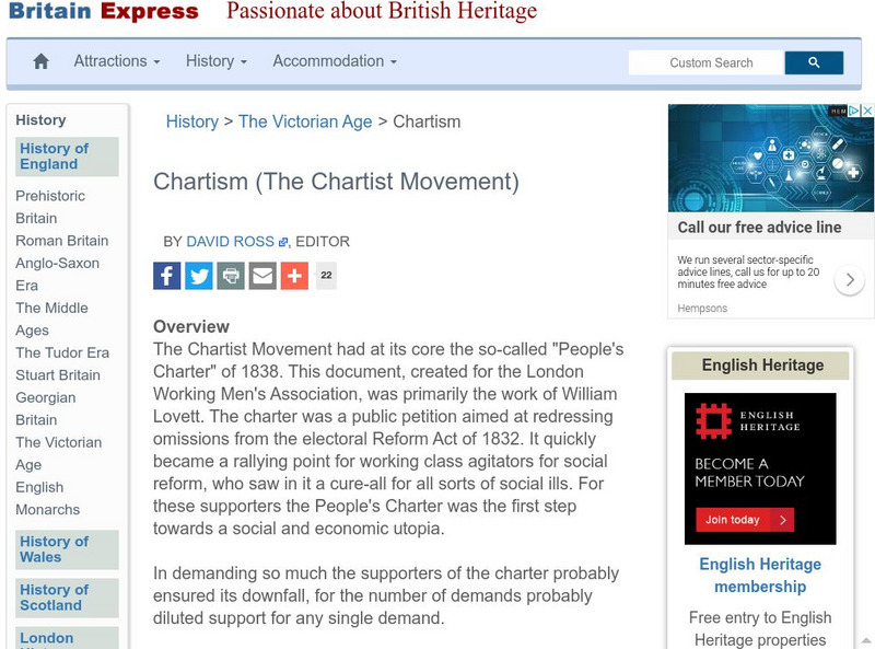 Britain Express: History: The Victorian Age: Chartism Website Britain Express: History: The Victorian Age: Chartism Website