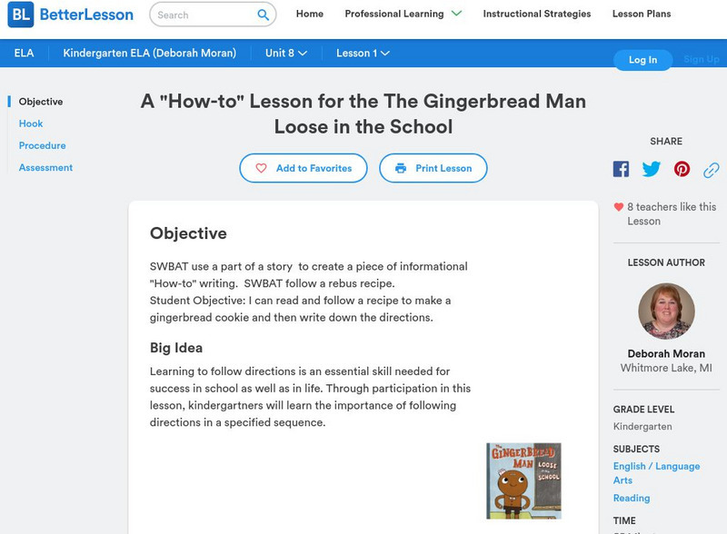 Better Lesson: A "How To" Lesson for the Gingerbread Loose in the School Lesson Plan Better Lesson: A "How To" Lesson for the Gingerbread Loose in the School Lesson Plan