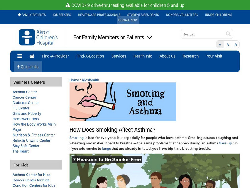 Akron Children's Hospital: Smoking and Asthma Unit Plan