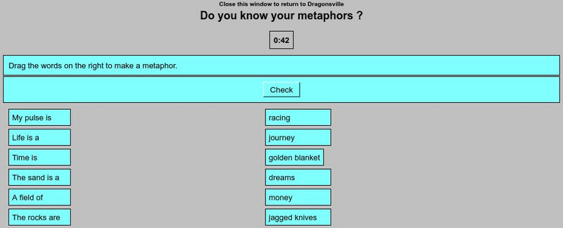 Kids on the Net: Dragonville: Do You Know Your Metaphors? Unit Plan Kids on the Net: Dragonville: Do You Know Your Metaphors? Unit Plan