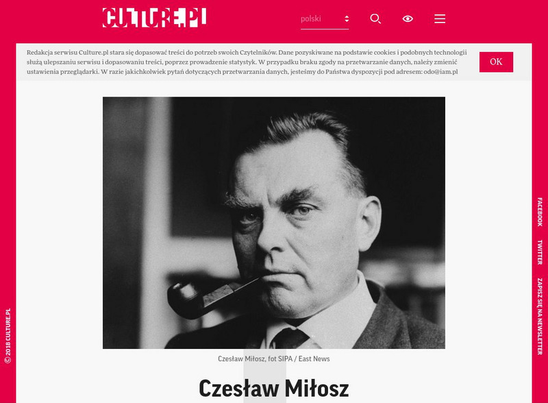 Culture.pl: Profile of Czeslaw Milosz Handout Culture.pl: Profile of Czeslaw Milosz Handout
