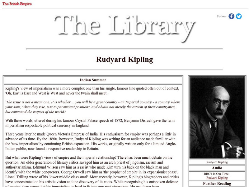 British Empire: Rudyard Kipling Website British Empire: Rudyard Kipling Website