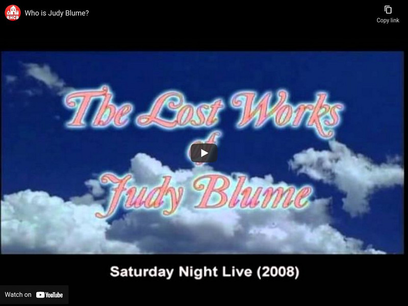Penguin Random House: Rh Kids: Who Is Judy Blume? Instructional Video Penguin Random House: Rh Kids: Who Is Judy Blume? Instructional Video