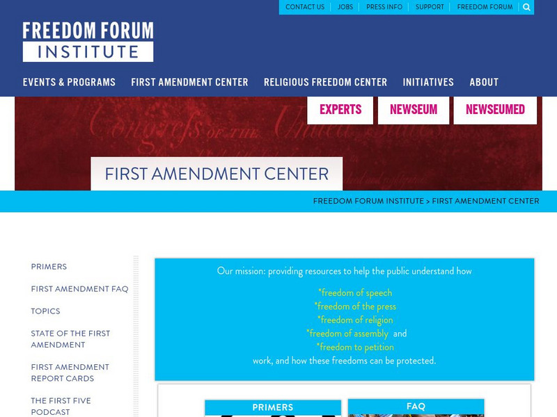 First Amendment Center Website First Amendment Center Website