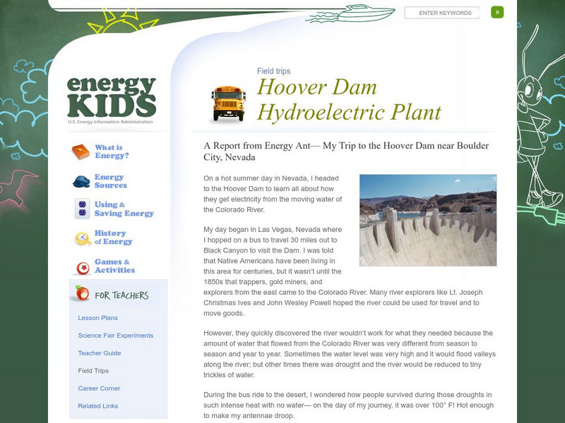 U.s. Eia Energy Kids: Hoover Dam Hydroelectric Plant Handout U.s. Eia Energy Kids: Hoover Dam Hydroelectric Plant Handout