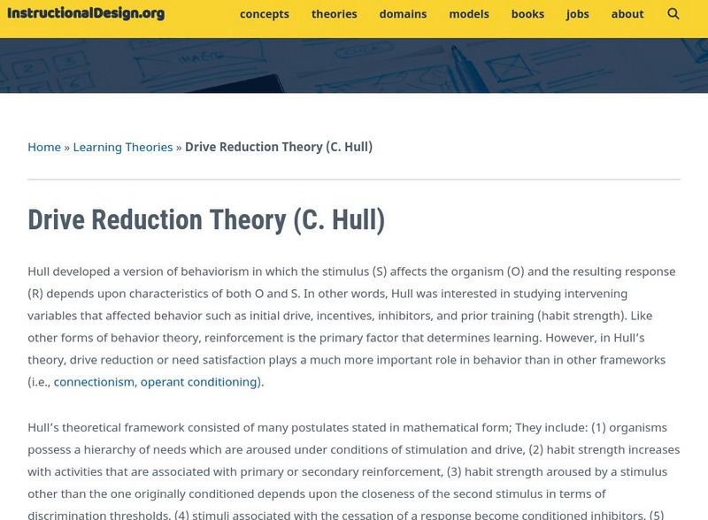 Tip: Drive Reduction Theory Website Tip: Drive Reduction Theory Website