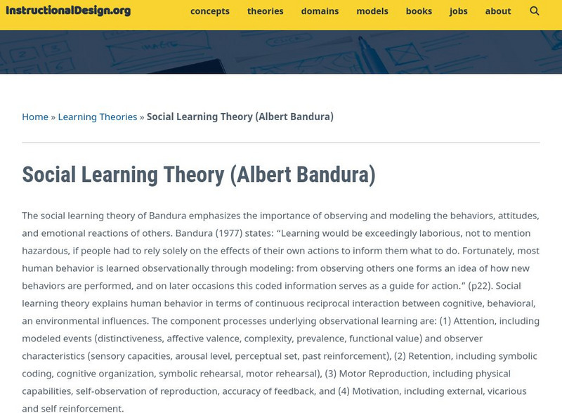 Theory Into Practice: Social Learning Theory Website