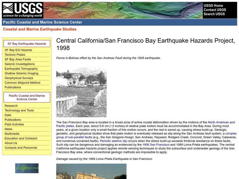 Central California Earthquake Hazards Project Website Central California Earthquake Hazards Project Website