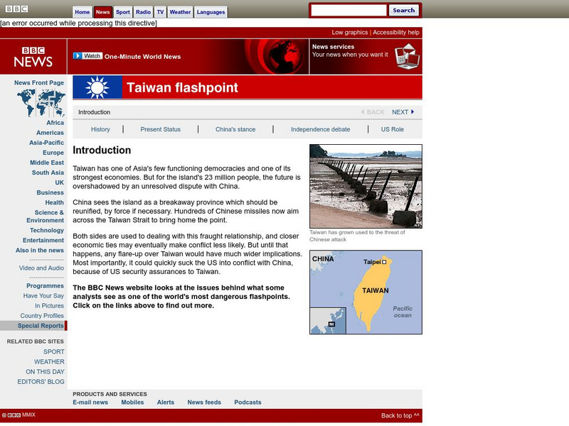 Bbc: Taiwan Flashpoint Website Bbc: Taiwan Flashpoint Website