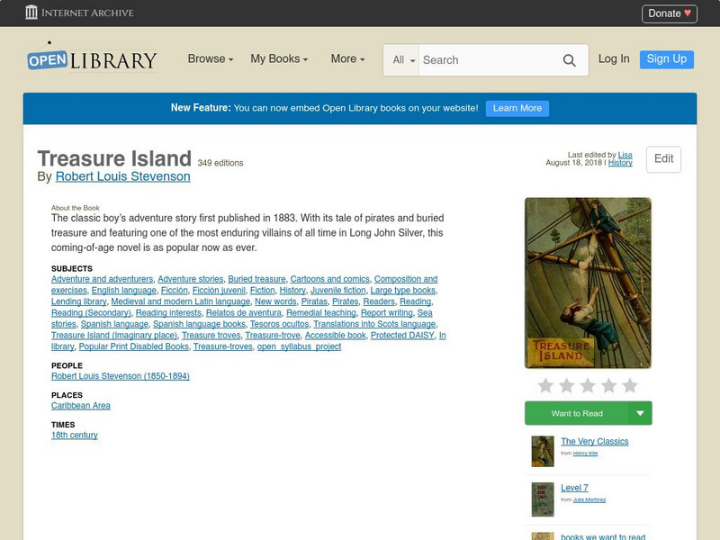 Open Library: Treasure Island eBook Open Library: Treasure Island eBook