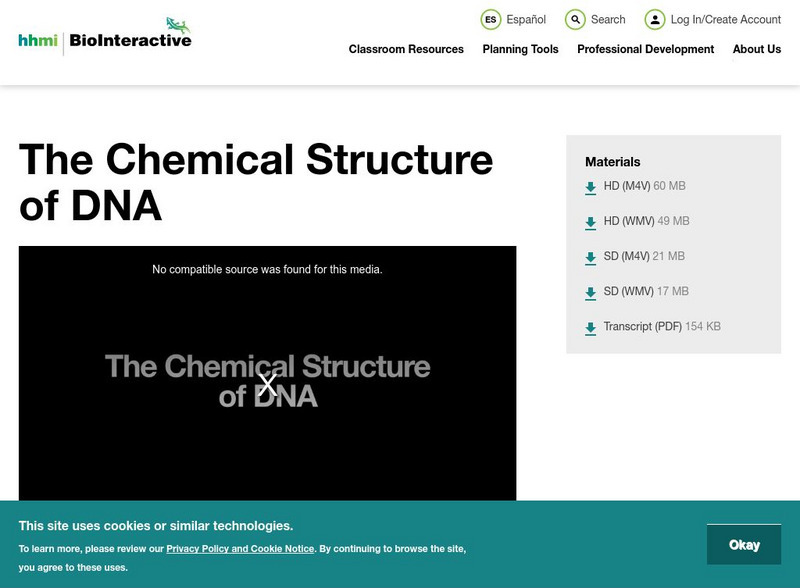Hhmi: Biointeractive: The Chemical Structure of Dna Instructional Video Hhmi: Biointeractive: The Chemical Structure of Dna Instructional Video