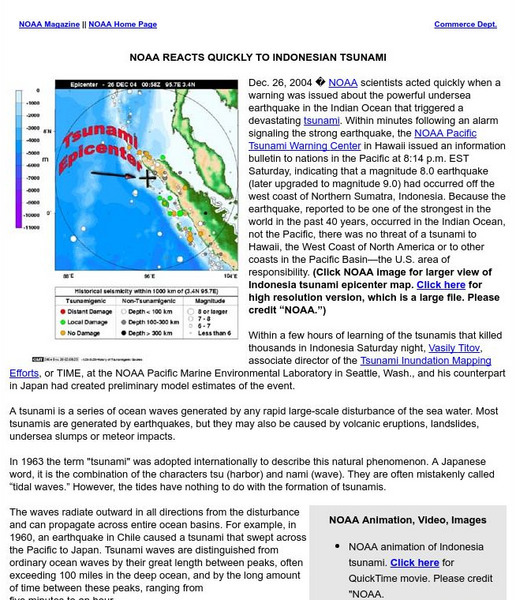 Noaa: Reacts Quickly to Indonesian Tsunami Website Noaa: Reacts Quickly to Indonesian Tsunami Website
