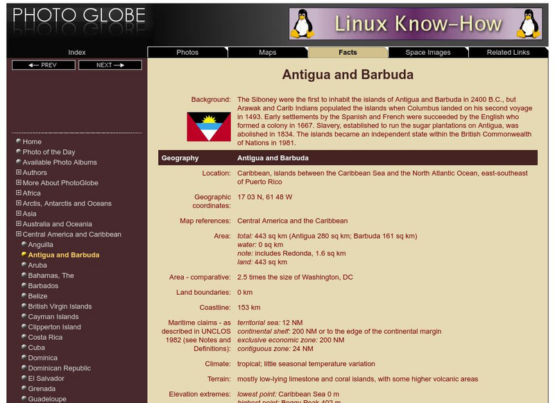 Photo Globe: Antigua and Barbuda Handout Photo Globe: Antigua and Barbuda Handout