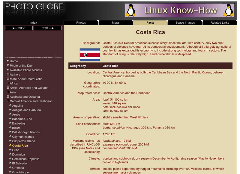 Photo Globe: Costa Rica Handout Photo Globe: Costa Rica Handout