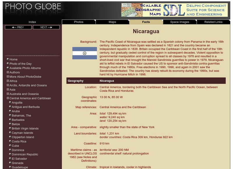 Photo Globe: Nicaragua Handout Photo Globe: Nicaragua Handout