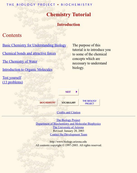 University of Arizona: Chemistry Tutorial Unit Plan University of Arizona: Chemistry Tutorial Unit Plan