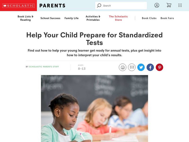 Scholastic: Family Matters: Standardized Tests Website Scholastic: Family Matters: Standardized Tests Website