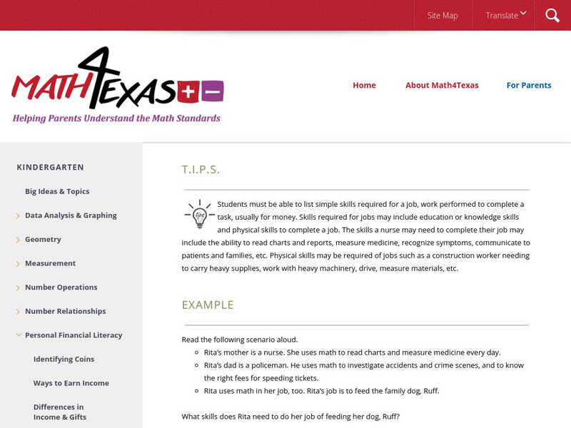 Math4 Texas: Helping Parents Understand the Math Standards Website Math4 Texas: Helping Parents Understand the Math Standards Website