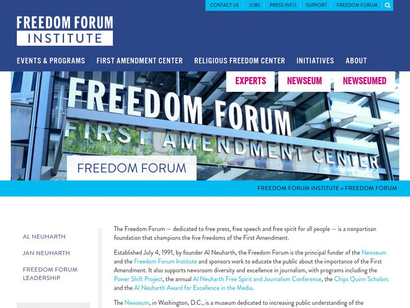 The Freedom Forum Online Website The Freedom Forum Online Website
