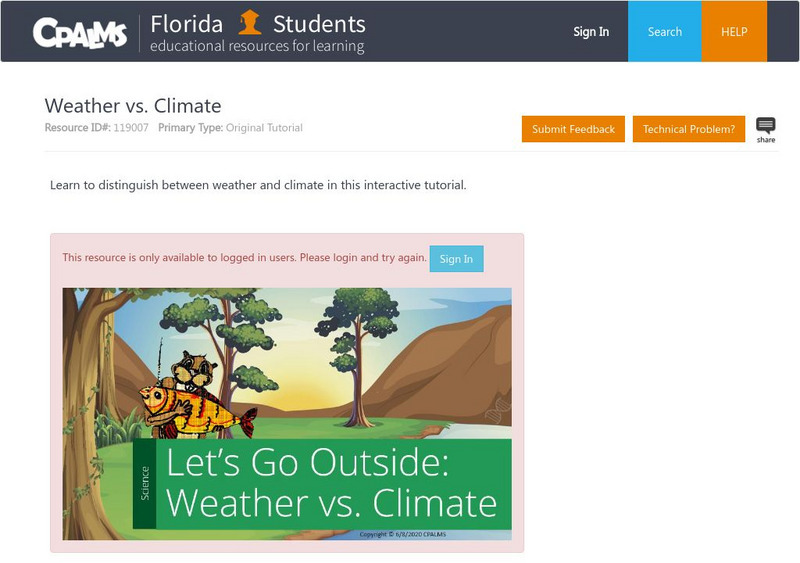 Florida State University Cpalms: Florida Students: Weather vs. Climate Unit Plan Florida State University Cpalms: Florida Students: Weather vs. Climate Unit Plan