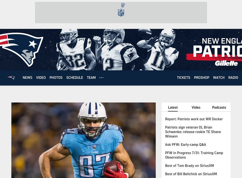 Official Website of the New England Patriots Website Official Website of the New England Patriots Website