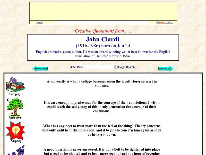 Creative Quotations: John Ciardi Website Creative Quotations: John Ciardi Website