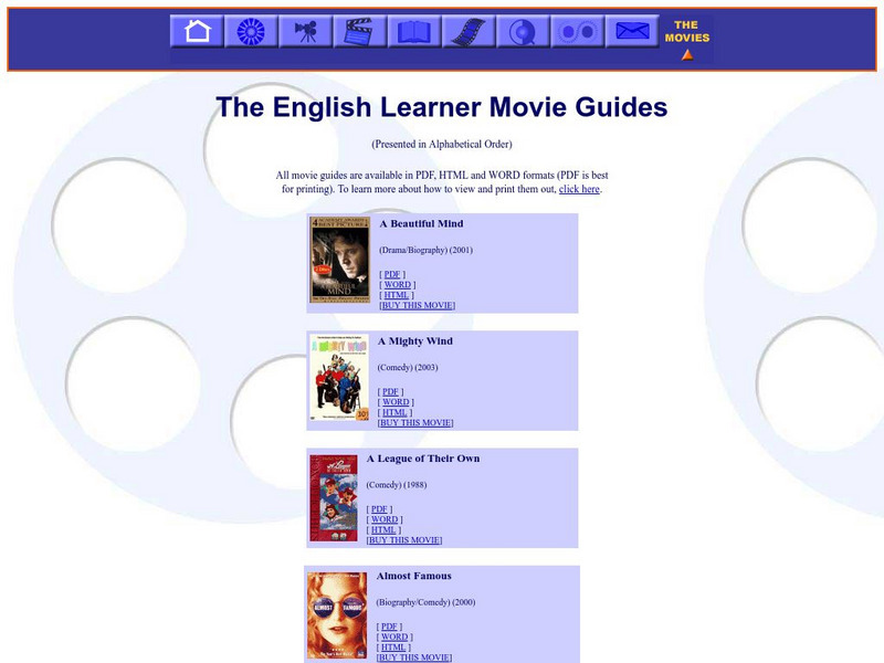 Es Lnotes: English Learner Movie Guides Website Es Lnotes: English Learner Movie Guides Website