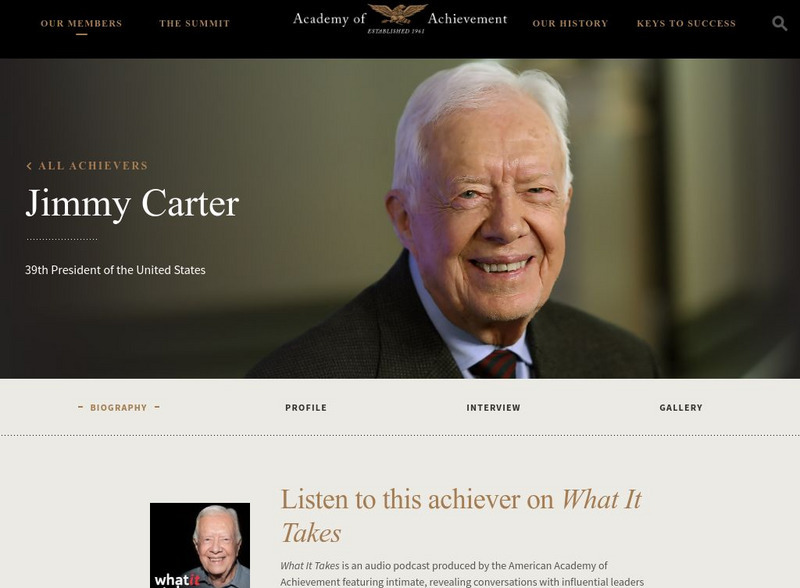 Academy of Achievement: Jimmy Carter Handout Academy of Achievement: Jimmy Carter Handout