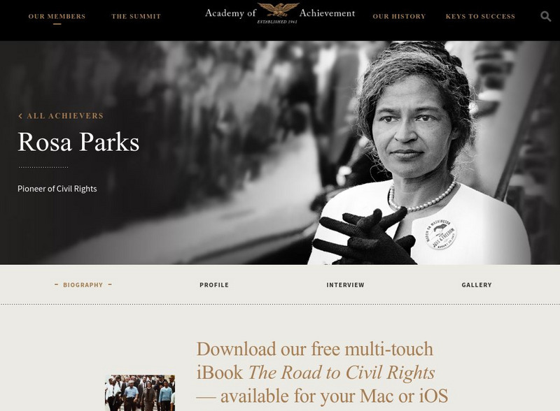 Academy of Achievement: Rosa Parks Handout Academy of Achievement: Rosa Parks Handout