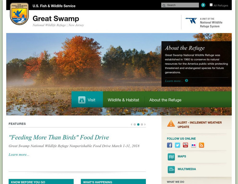 Usfws: Great Swamp National Wildlife Refuge Website Usfws: Great Swamp National Wildlife Refuge Website