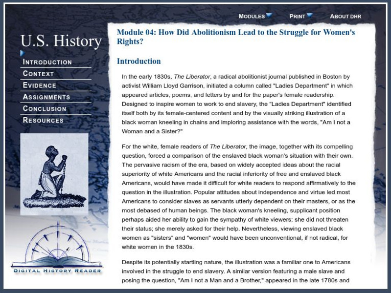 Dhr: How Did Abolitionism Lead to the Struggle for Women's Rights? Unit Plan Dhr: How Did Abolitionism Lead to the Struggle for Women's Rights? Unit Plan