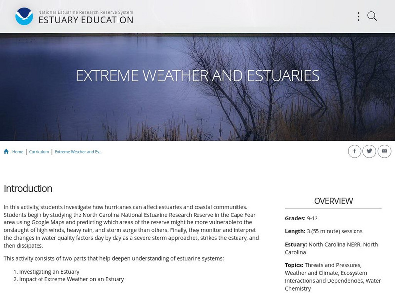 Noaa: Estuaries 101 Curriculum: Extreme Weather and Estuaries Unit Plan