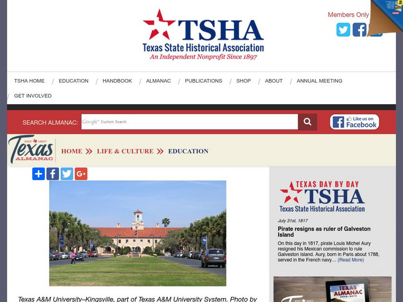 Texas State Historical Association: Education Website Texas State Historical Association: Education Website