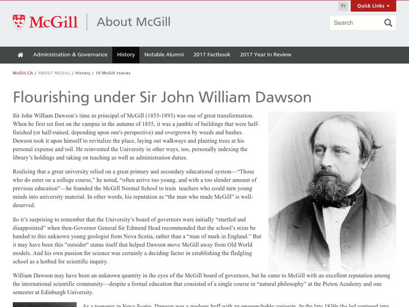Sir John William Dawson (1820 1899) Website Sir John William Dawson (1820 1899) Website
