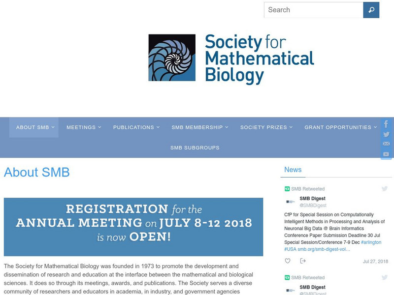 Society for Mathematical Biology Website