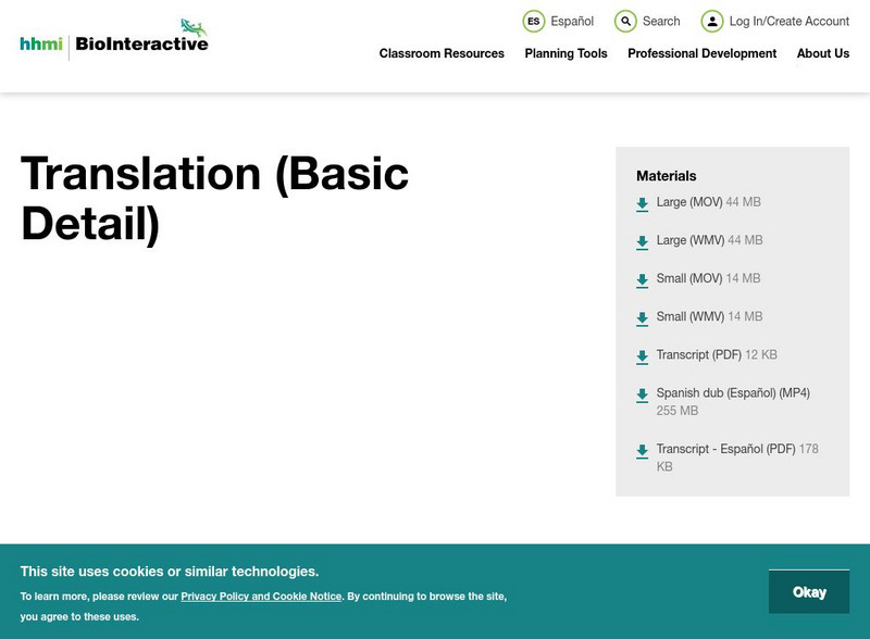 Hhmi: Biointeractive: Translation Instructional Video Hhmi: Biointeractive: Translation Instructional Video
