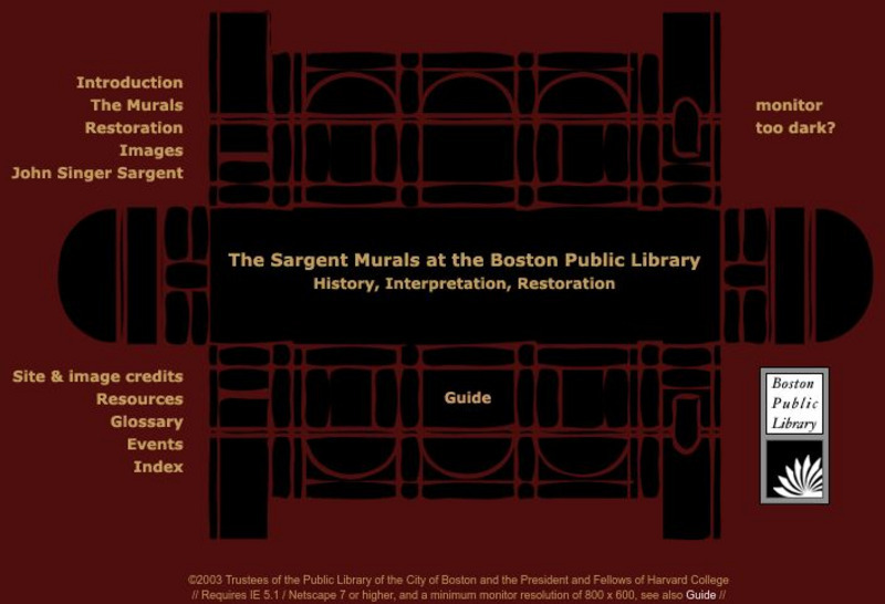 Boston Public Library: The Sargent Murals Website Boston Public Library: The Sargent Murals Website