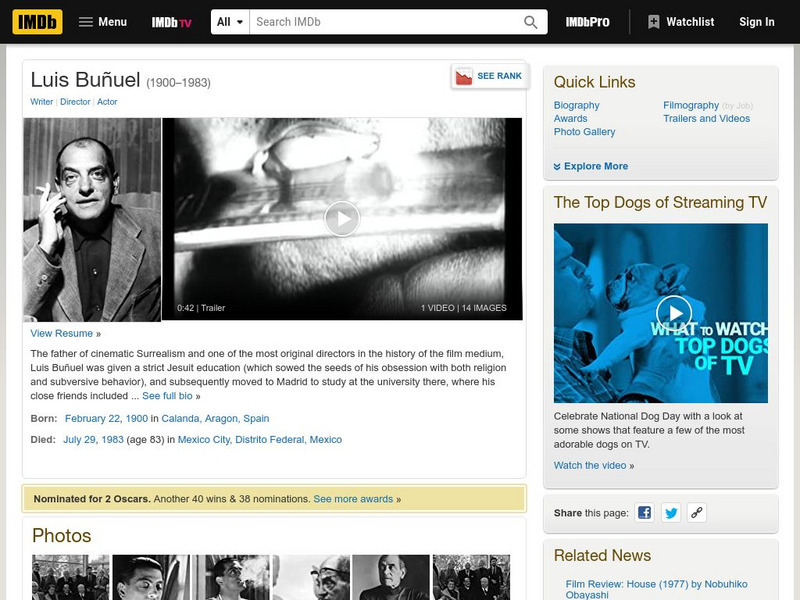 Internet Movie Database: Luis Bunuel Handout