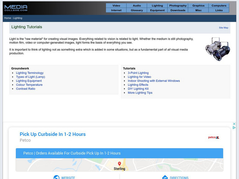 Media College: Lighting Tutorials Handout