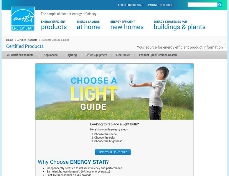 Energy Star: Choose a Light Guide Interactive Energy Star: Choose a Light Guide Interactive