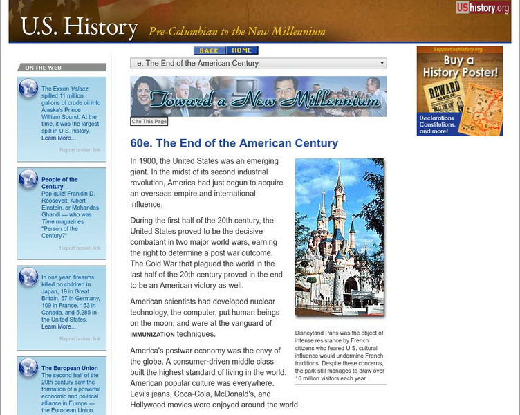 U.s. History: The End of the American Century Website U.s. History: The End of the American Century Website
