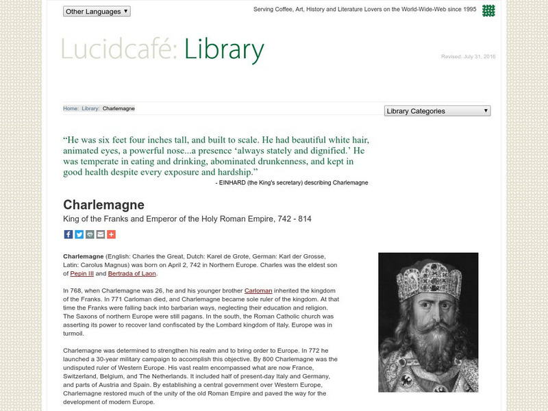 Lucidcafe: Charlemagne Handout Lucidcafe: Charlemagne Handout