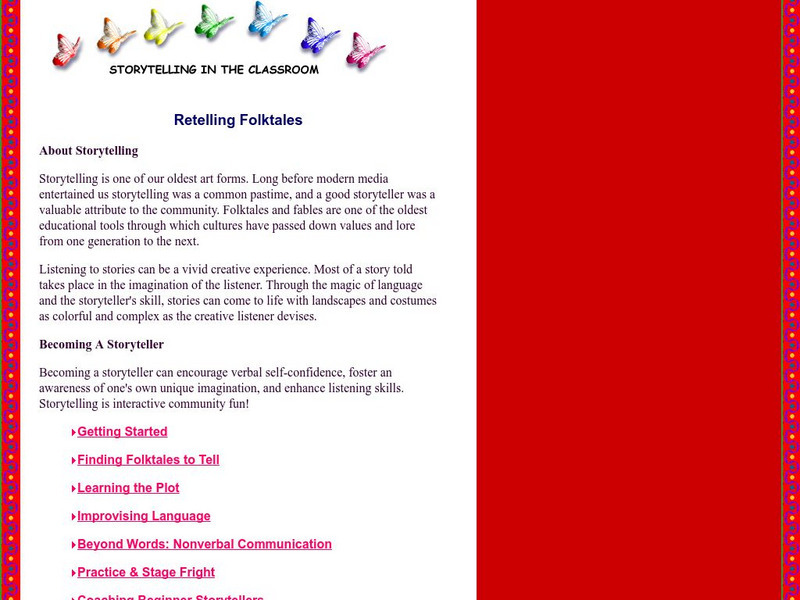 Storytelling in the Classroom Website