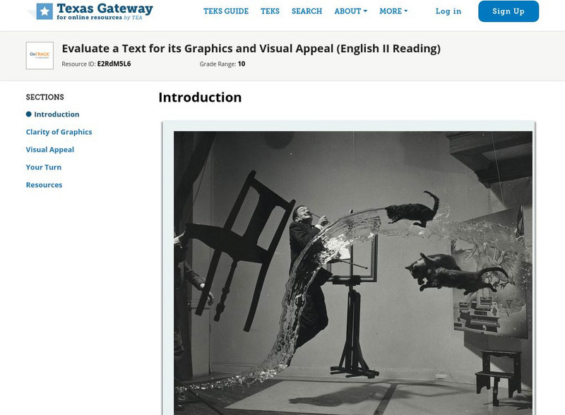 Texas Gateway: Evaluate a Text for Its Graphics and Visual Appeal Unit Plan