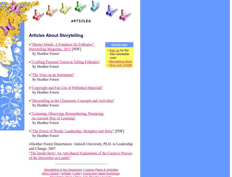 Articles About Storytelling Handout Articles About Storytelling Handout